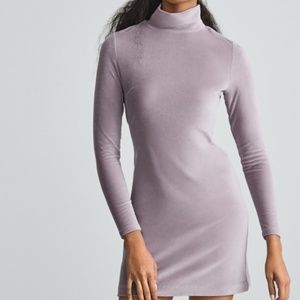 Everlane Velour  Mini Dress Dusty Lavender